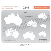 Metal Clay Design Template - Maps of Australia