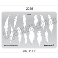 Metal Clay Design Template - Feathers