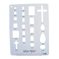 Gem Template Plastic - Squares & Rectangles