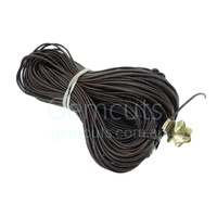 Greek Leather Cord - Round - Brown - 2.00mm (Per Metre)