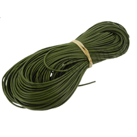 Greek Leather Cord - Round - Olive (Per Metre)