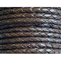 Leather Bolo Cord - Round - Brown (Metre)