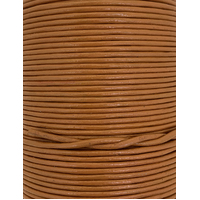 Leather Cord - Round - Ochre (Per Metre)