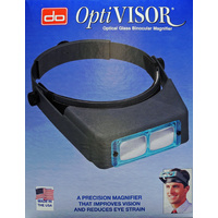 OptiVISOR with Number 4 lens - 2 times magnification at 10 inches