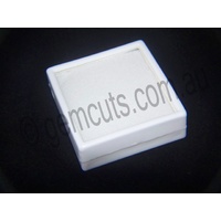 Plastic Display Box with Clear Lid 60mm x 60mm WHITE