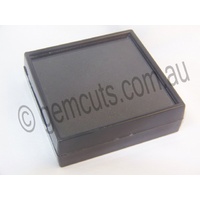 Plastic Display Box with Glass Lid BLACK 90mm x 90mm
