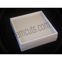 Plastic Display Box with Clear Lid 90mm x 90mm WHITE