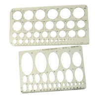 Plastic Gem Template Set of 2 - Ovals  & Circles
