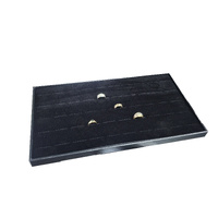 Large Ring Display with Tray - Black Velvet