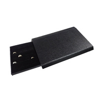 Large Ring Display with Tray and Lid - Black Velvet