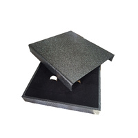 Small Ring Display Insert with Tray and Lid - Black Velvet