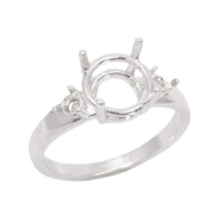 Round Side Accented Ring Setting
