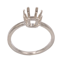 Square Solitare 8-Prong Ring Setting