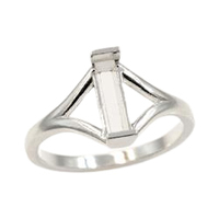 Tourmaline Ring Setting - Sterling Silver
