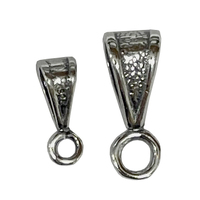 Sterling Silver Textured Bail with Fixed Jump Ring