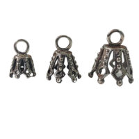 Sterling Silver Antique Bell Cap Bail