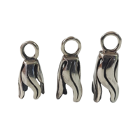 Sterling Silver Flame Bell Cap Bail