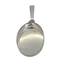 Sterling Silver Bezel Pendants- OVAL