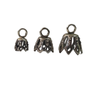 Sterling Silver Flower Bell Cap Bail
