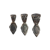 Filigree Beaver Tail Bail - Sterling Silver