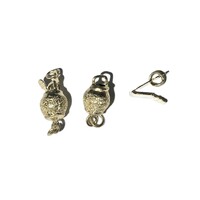 Round Stardust Spring Clasp - Gold Vermeil