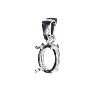 Sterling Silver Cabochon Pendant Settings- Oval or Round