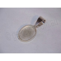 Sterling Silver Pendant 14mm x 10mm (Solid Back)