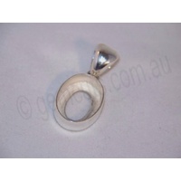 Sterling Silver Pendant 14mm x 10mm (Swing Bail)