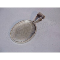 Sterling Silver Pendant 20mm x 15mm (Solid Back)