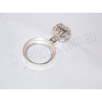 Sterling Silver Pendant 20mm Round (Fancy Bail)