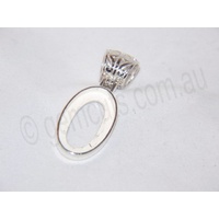 Sterling Silver Pendant 24mm x 14mm (Fancy Bail)
