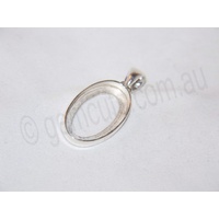Sterling Silver Pendant 24mm x 14mm (Swing Bail)