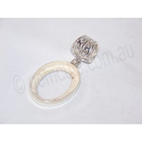 Sterling Silver Pendant 25mm x 18mm (Fancy Bail)