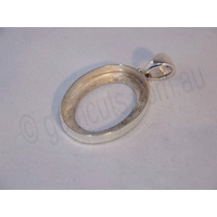 Sterling Silver Pendant 25mm x 18mm (Swing Bail)