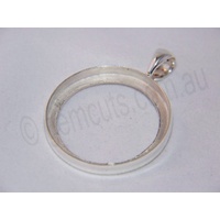 Sterling Silver Pendant 30mm Round (Fixed Bail)