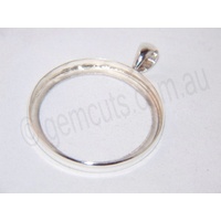 Sterling Silver Pendant 38mm Round (Fixed Bail)