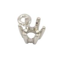 S/S Premium Round 6 Prong Dangle Setting