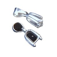 Pendant Pinch Clasp Fancy with Bail - Sterling Silver