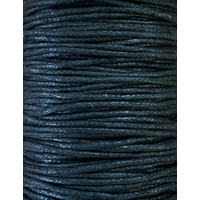 Waxed Cotton Cord - Round - Black - 1.0mm