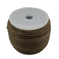 Waxed Cotton Cord - Round - Brown - 1.5mm 100 Metre Roll
