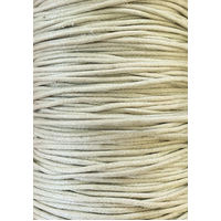 Waxed Cotton Cord - Round - Cream - 1.0mm