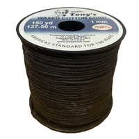 Supreme Waxed Cotton Cord - Black (Per Metre)