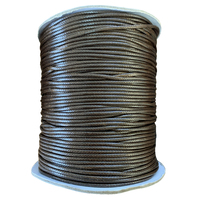 Korean Waxed Cotton Cord - Round - Brown (Per Metre)