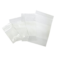 Zip Lock Bag with White Strip - 100 Pack