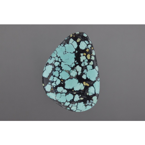 Chinese Spiderweb Turquoise Freeform Cabochon