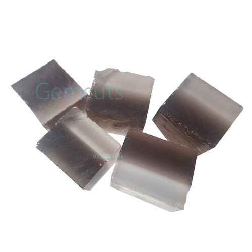 Lab Grown Bi-Colour Quartz Faceting Rough