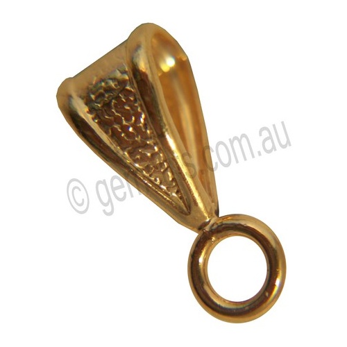 Bail with Fixed Jump Ring - 6mm - Gold Colour