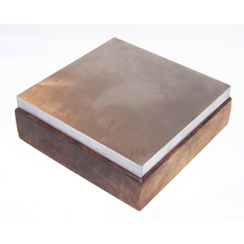 Steel Bench Block on Wooden Base 100mm x 100mm