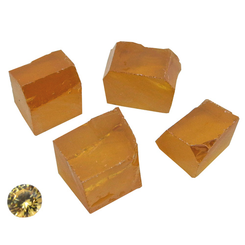 Cubic Zirconia - Golden Yellow - Per Piece - Small