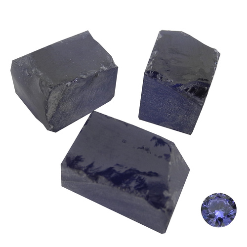 Cubic Zirconia - Tanzanite - Per Piece - Medium
